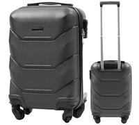 UNLIMITED Lot de 5 Chariots de voyage ABS à 4 roues - Valises enregistrées et cabines - Compatible avec Ryanair, Gris, XS, Mallette