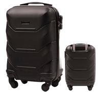 UNLIMITED Lot de 5 Chariots de voyage ABS à 4 roues - Valises enregistrées et cabines - Compatible avec Ryanair, noir, XS, Mallette