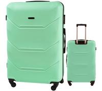 UNLIMITED Lot de 5 Chariots de voyage ABS à 4 roues - Valises enregistrées et cabines - Compatible avec Ryanair, Menthe, L, Mallette