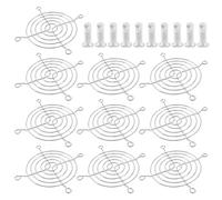 Unlorspy Lot de 10 grilles de protection en maille argentée avec vis pour ventilateur de boîtier de 80 mm (80 x 80 mm)