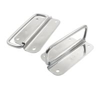 Unlorspy Lot de 4 poignées de traction pliables en acier inoxydable de 10,2 cm avec vis pour boîte à outils et mallette