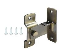 Unlorspy Verrou de confidentialité à 90 degrés, loquet de porte coulissante en acier inoxydable avec vis pour salle de bain, chambre, armoire et garage (bronze)