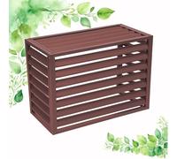 Unmjgybc Housse de protection en aluminium pour pompe à chaleur - Source d'air extérieur - Grille de protection pour climatisation et pompes à chaleur - Marron - 120 x 70 x 150 cm (L x l x H)