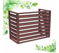 Unmjgybc Housse de protection pour condensateur en aluminium - Pompe à chaleur - Source d'air extérieur - Chauffage - Séparateur d'espace à persiennes - Marron - 120 x 70 x 150 (5P)