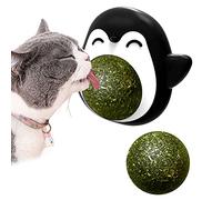 Unnderwiss Herbe à Chat Boule Jouet pour Chat Boule Herbe a Chat Jouets d'intérieur pour Jouer avec Les Chats Peut être tourné à 360° avec Bouchon de Rangement et 1 Boule d'herbe à Chat remplaçable.