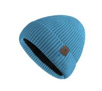 UNNESTAR Bonnet d'hiver en polaire pour homme - Garde au chaud par temps froid - Bonnet thermique en tricot avec tête de mort, Bleu lac, Taille unique