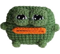 Unnfiko Étui pour AirPods 1/2 - Adorable design de dessin animé 3D avec grenouille - Housse en silicone souple - Housse en peluche - Convient pour les femmes et les filles - Protection résistante aux
