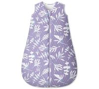 Unnivoll Gigoteuse Bébé 1.5 Tog 0-6 Mois Gigoteuse Coton Gigoteuse Hiver Automne Chaud et Doux 67 cm pour Nouveau-né Garçon Fille Feuille Violette