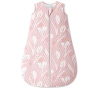 Unnivoll Gigoteuse Bébé 1.5 Tog 18-36 Mois Gigoteuse Coton Gigoteuse Hiver Automne Chaud et Doux 90 cm pour Nouveau-né Garçon Fille Tulipe Poudre