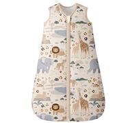 Unnivoll Gigoteuse bébé Hiver 2,5 Tog, Gigoteuse bebe 12-18 Mois de Coton Fille Garcon, Turbulette Hiver, Chaud et Doux, 84 cm Abricot Zèbre