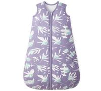 Unnivoll Gigoteuse d'hiver pour bébé - 2,5 tog - 18 à 36 mois - 100% coton - Fermeture éclair bidirectionnelle - Matelassée - Pour bébé Newbron - Chaude et douce - Feuille violette