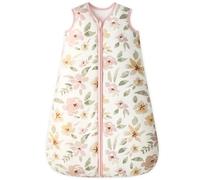 Unnivoll Gigoteuse d'hiver pour bébé - 2,5 tog - 6 à 12 mois - 100% coton - Fermeture éclair bidirectionnelle - Matelassée - Pour bébé Newbron - Chaude et douce - Fleurs Roses