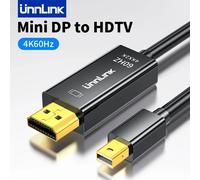 Unnlink - câble Mini DisplayPort vers HDMI 4K 60Hz, adaptateur TV Thunderbolt Mini DP vers HDMI HD pour Macbook pro Air Mini Imac Lenovo 4K60Hz