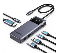 Uno 10Gbps Hub Usb C Hdmi 4K 60Hz Pd 100W Charge 4 Data Ports 2A2C 6 En 1 Docking Station Compatible Avec Iphone 16 15 Série Macbook Pro Mac Mini M4 2024 Ipad Air Surface Galaxy S24 Ultra