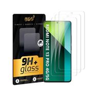 Uno'[3 unités] Protecteur d'écran en verre trempé pour Xiaomi Redmi Note 13 Pro 4G/5G, ultra résistant, dureté 9H, sans bulles, haute définition, anti-rayures et traces de doigts, installation facile