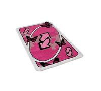 Uno Card Tapis arc-en-ciel à revers antidérapant et épais pour chambre à coucher, salle de bain, chevet, tapis pelucheux (50 x 80 cm, rouge)