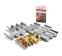 Uno Casa Lot de 6 supports pour tacos Support métallique pour coquilles de taco, Support résistant pour tacos pour les mardis tacos, un livre électronique de recettes