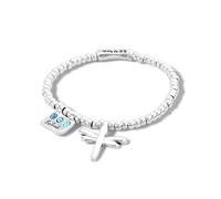 Uno de 50 Bracelet élastique plaqué argent avec message Santé