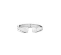 Uno de 50 Bracelet rigide plaqué argent sterling finition lisse et forme carrée, Mediano, Argent, Il ne s'agit pas d'une pierre précieuse