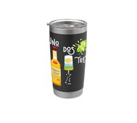 Uno Dos Tres Boisson drôle Tequila Sel Citron Vert Gobelet isotherme en acier inoxydable double paroi