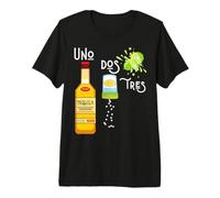 Uno Dos Tres Boisson drôle Tequila Sel Citron Vert T-Shirt Haut de Gamme