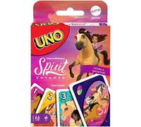 UNO Dreamworks Spirit, Jeu de société et de Cartes à l'effigie des Chevaux et des Personnages du Dessin animé, 2 à 10 Joueurs, dès 7 Ans, GXD73