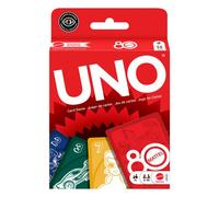 Mattel Jeu de cartes UNO Rouge Rubis 80 ans JGK30 pour toute la famille