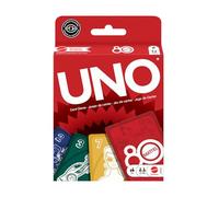 UNO Jeu de cartes Rouge Rubis 80 ans Mattel pour toute la famille et toutes les occasions (soirées, fêtes, voyages et camping), JGK30