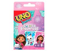 UNO Junior Jeu de Cartes Gabby et la Maison Magique pour Jouer Entre Enfants, Lors des soirées en Famille, en Vacances ou en Voyage, JLH17