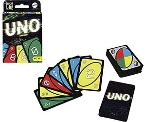 UNO Légendaire Années 2000 aux Illustrations emblématiques de Cette époque, Jeu de société et de Cartes, 2 à 10 Joueurs, dès 7 Ans, GXV51