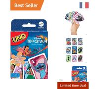 UNO Lilo et Stitch - 112 Cartes de Distrait pour 2-10 Joueurs, À partir de 7 Ans