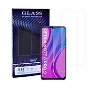 UNO' Lot de 2 protections d'écran en verre trempé ultra résistant sans bulles, 9H, anti-rayures. Compatible avec Xiaomi Redmi Note 8 Pro, Redmi 9.