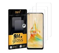 UNO' Lot de 3 films de protection pour OPPO Reno 8T 4G / Reno 8 / Reno 8 Lite (6,43") - Lot de 3 films en verre trempé, dureté 9H, anti-rayures, haute résolution, compatible avec