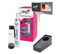 UNO Machine à eau gazeuse - Modulaire et sans électricité | Compatible avec tous les cylindres de CO₂ à filetage standard | Kit comprenant une bouteille d'eau de 1 l et un cylindre de CO₂ (Classic) et