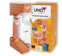 UNO Machine à gazéifier - Modulaire et sans électricité - Compatible avec tous les cylindres CO₂ avec filetage standard - Kit avec bouteille d'eau de 1 L et cylindre de CO₂ (classique/arôme) et
