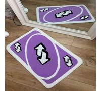 Uno - Paillasson rectangulaire épais et moelleux à revers antidérapant pour chambre à coucher, salle de bain, chevet, tapis pelucheux (40 x 60 cm, violet)