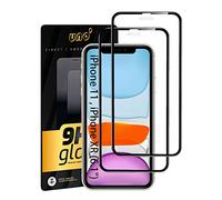 UNO' - Protecteur d'écran en verre trempé pour iPhone 11/XR (6,1") - Anti-traces de doigts et anti-rayures - Dureté 9H, sans bulles, ultra résistant