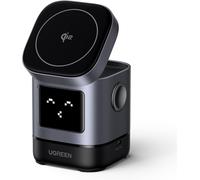 Uno Qi2 15w Chargeur Induction Iphone 2 En 1 Certifié Emoji Affichage Compatible Avec Magsafe Iphone 16 15 14 13 12 Plus Pro Max Airpods 4 3 Pro 2 Chargeur Sans Fil Magnétique