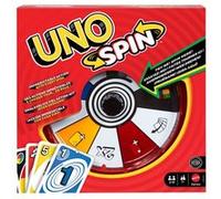 Mattel Jeu de cartes UNO Wizz avec roue, nouveaux défis et règles pour soirées en famille – JGR00