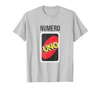 Uno T-Shirt Officiel Numero Uno Plusieurs Couleurs T-Shirt, Homme, Argent, XXL