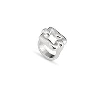 UNOde50 Bague plaquée argent en forme de maillon carré