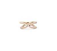 UNOde50 Bague plaquée or 18 carats ouverte avec deux « vs » face à face
