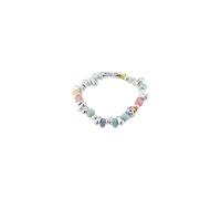 UNOde50 Bracelet élastique plaqué argent avec cristaux multicolores