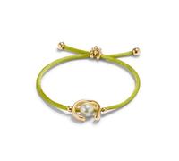 UNOde50 Bracelet en fil en nylon citron vert avec perle de coquillage plaquée or 18 carats