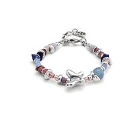 UNOde50 Bracelet plaqué argent avec cristaux artisanaux multicolores