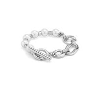 UNOde50 Bracelet plaqué argent avec une combinaisons de maillons et perles