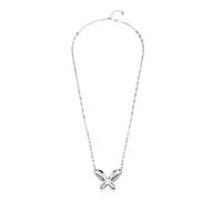 UNOde50 Collier long plaqué argent sterling avec chaîne en maille