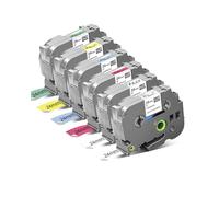 UNOKA Lot de 6 rubans TZe TZ laminés de 24 mm 0,94 mm compatibles avec Brother TZe-251 TZe-151 TZe-451 TZe-551 TZe-651 TZe-751 i NCH Color Recharges pour étiqueteuse P-Touch PTD600 PTD600vp