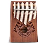UNOKKI Kalimba 17 Key Thumb Piano, un mbira en acajou de qualité supérieure, léger et durable en brun chocolat, est un cadeau de réduction du stress et de bien-être pour les enfants et les adultes.