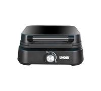 Unold 48275 Gaufrier 2 Gaufres Rectangulaires, 1500W, Thermostat Réglable, Revêtement Anti-adhésif, Corps en Plastique Noir, 220-240V, 286x292x133mm